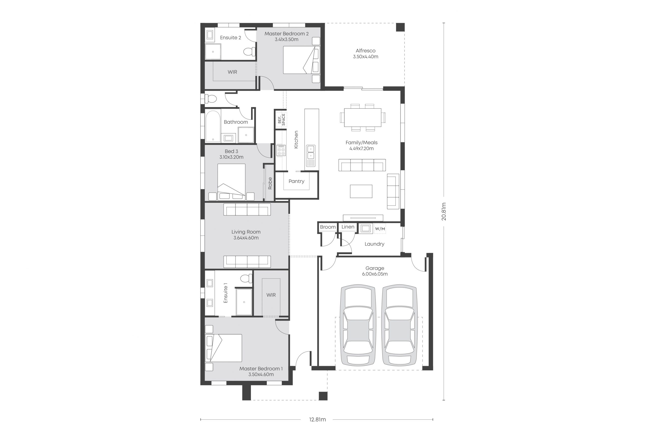 Chicago 25.5 – 2 Ensuites Floor Plans 