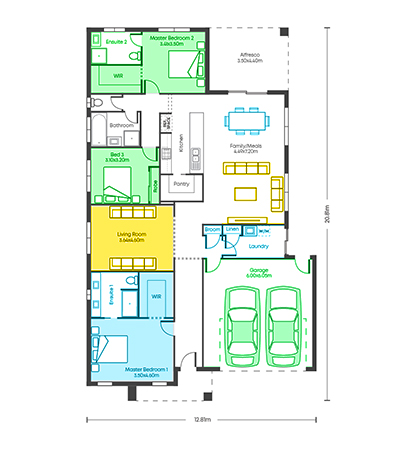 Chicago 25.5 - 2 Ensuites floor plans